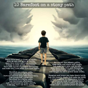 110 Barefoot on a stony path